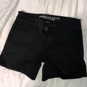 AE black jean shorts